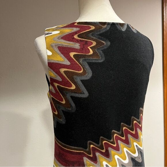 Aryeh Multicolor Zigzag Pattern sleeveless mini sweater Dress size medium - Picture 7 of 15